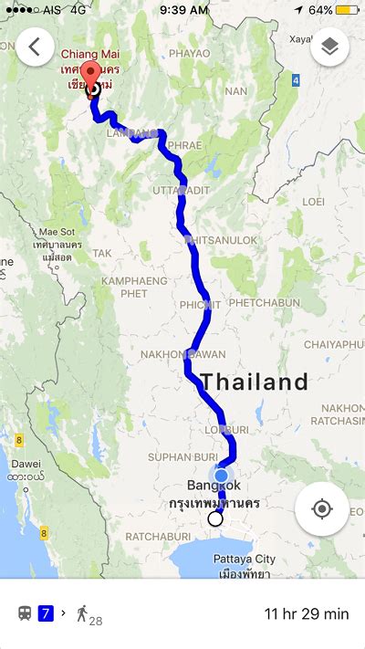 PST to GMT to Chiang Mai, Thailand .